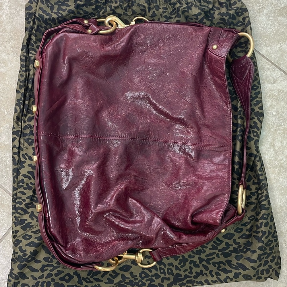 Rebecca Minkoff Shoulder Bag in a Maroonish Dark Purple color